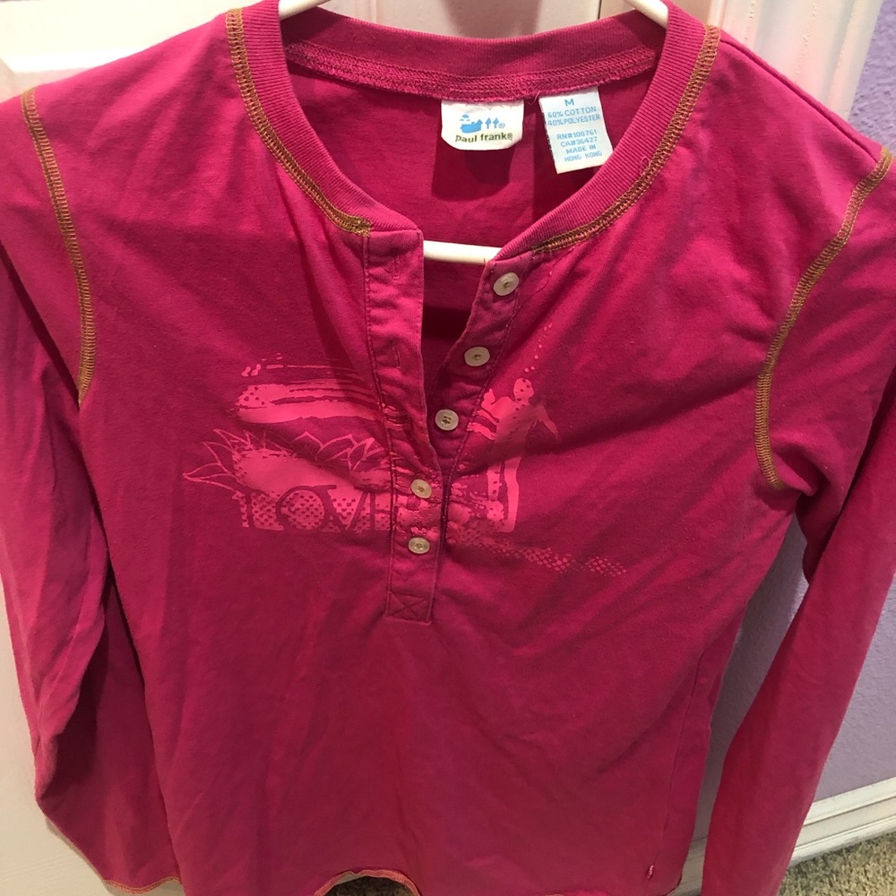 Paul Frank pink long sleeve size M
